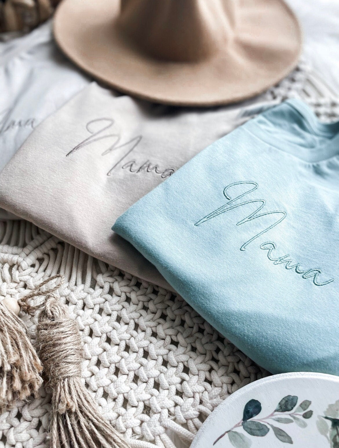 Neutral MAMA T-shirt | Mama Embroidered Tee | | New Mom Gift | Going Home Outfit For Mama | Mama Loungewear