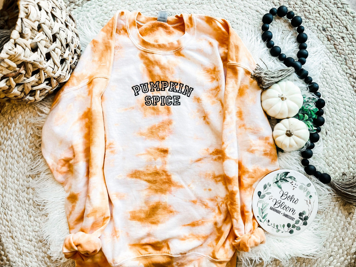 PUMPKIN SPICE Sweatshirt || Fall Embroidered Sweatshirt || Tie Dyed Fall Sweatshirts || PSL Sweatshirt || Pumpkin Spice Shirt || Fall Theme