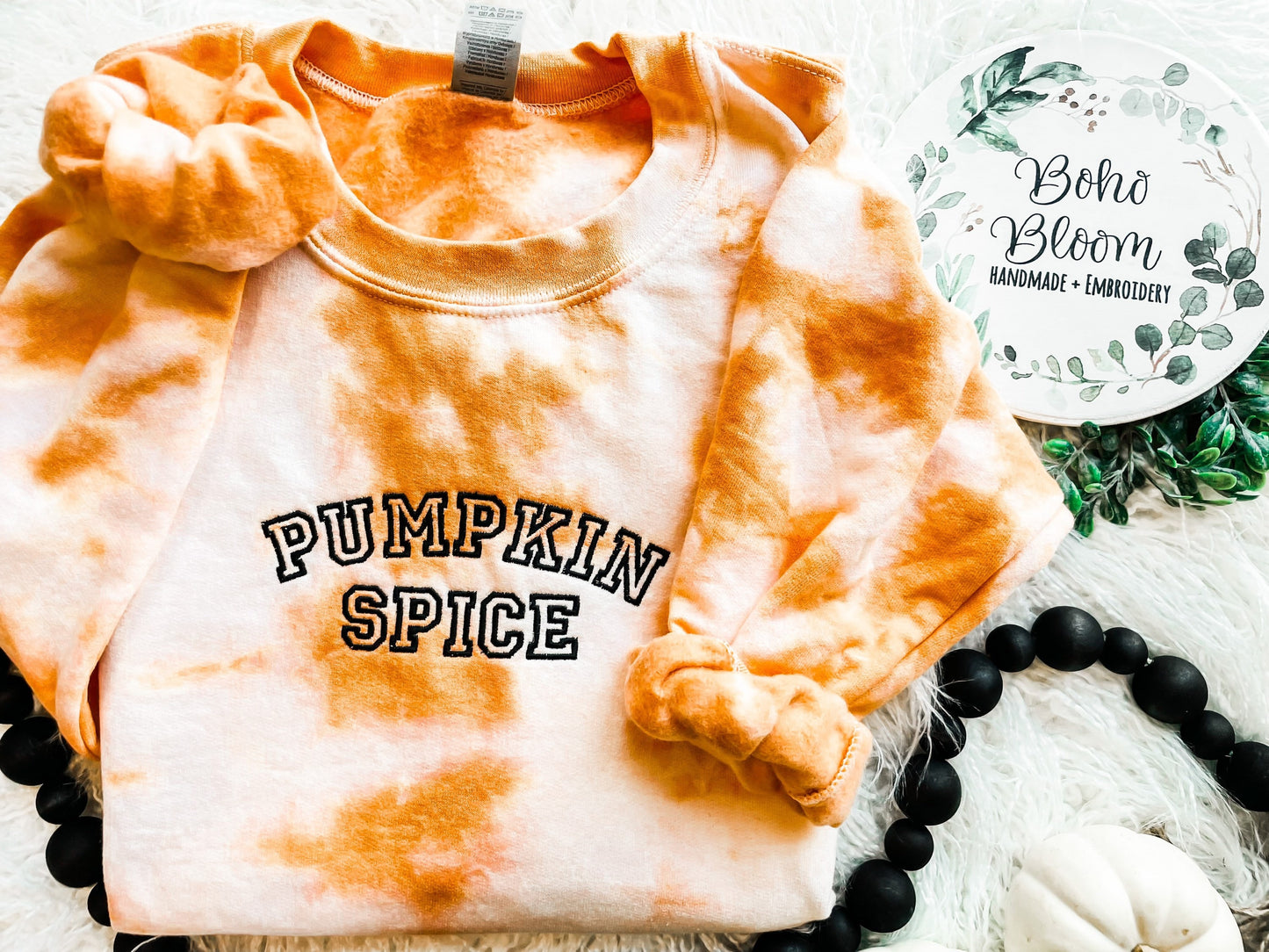 PUMPKIN SPICE Sweatshirt || Fall Embroidered Sweatshirt || Tie Dyed Fall Sweatshirts || PSL Sweatshirt || Pumpkin Spice Shirt || Fall Theme