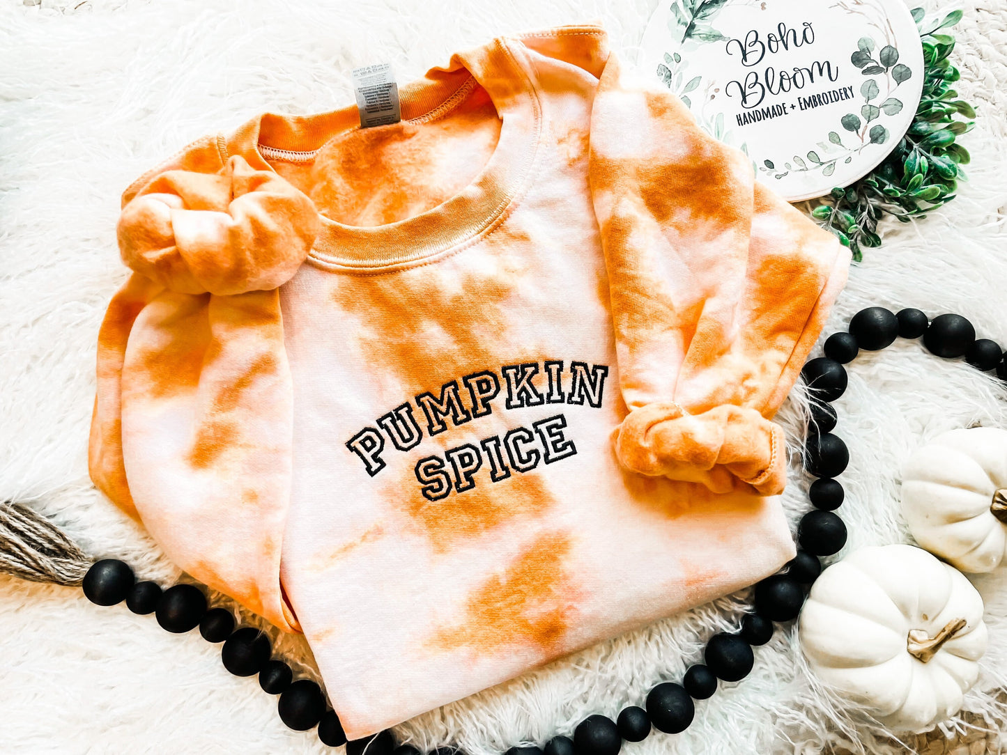 PUMPKIN SPICE Sweatshirt || Fall Embroidered Sweatshirt || Tie Dyed Fall Sweatshirts || PSL Sweatshirt || Pumpkin Spice Shirt || Fall Theme