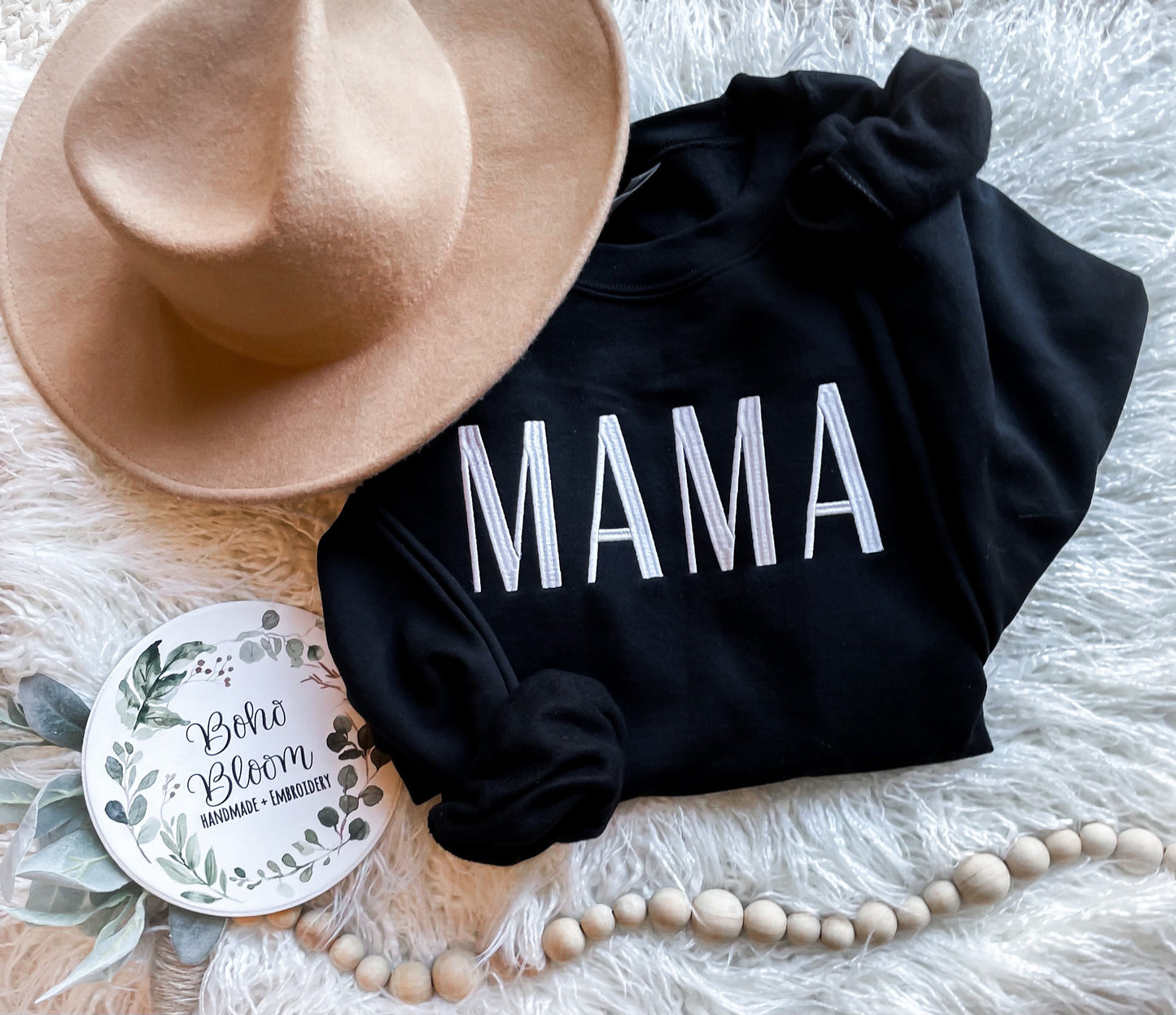 Embroidered MAMA Sweatshirt || Black MAMA Sweatshirt || New Mom Gift || Cute Mama Sweatshirt || Fall mom Sweatshirt ||Cozy Womens Sweatshirt