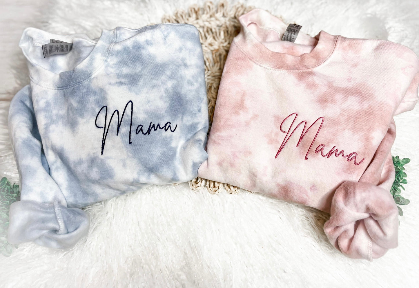 Gender Reveal MAMA Sweatshirt | Tie Dyed Embroidered Mama Sweatshirt | Gender Reveal Gift For Mom | Mama Sweatshirts | Pink Or Blue Tie Dye