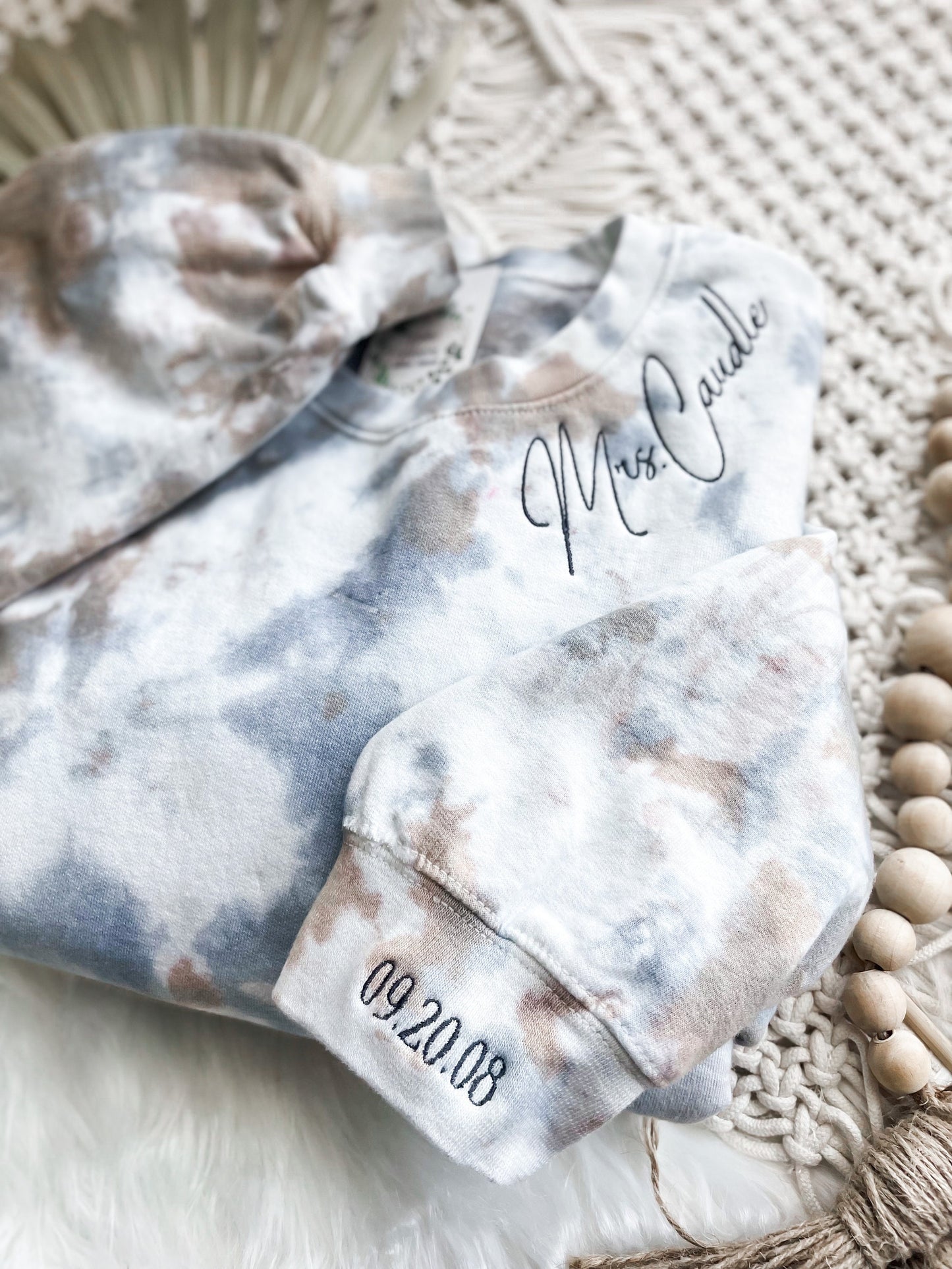 Embroidered Mrs Sweatshirt | Custom Last Name Sweatshirt | Wedding Registry | Bridal Sweatshirt | Bridal Shower Gifts for Bride