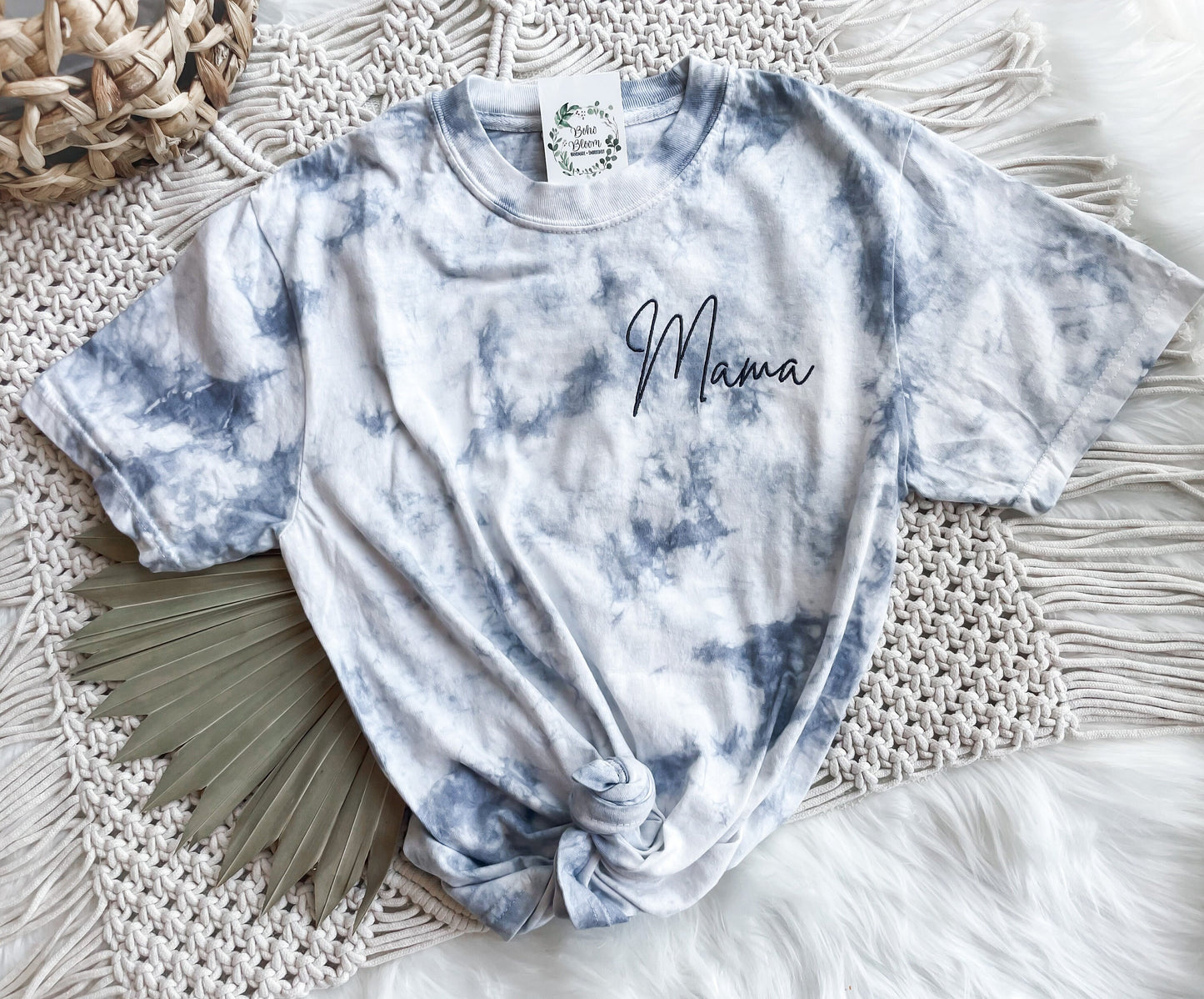 MAMA Tshirt | Mama Embroidered Tee | Tie-Dye Mama Shirt | New Mom Gift | Going Home Outfit For Mama | Mama Loungewear