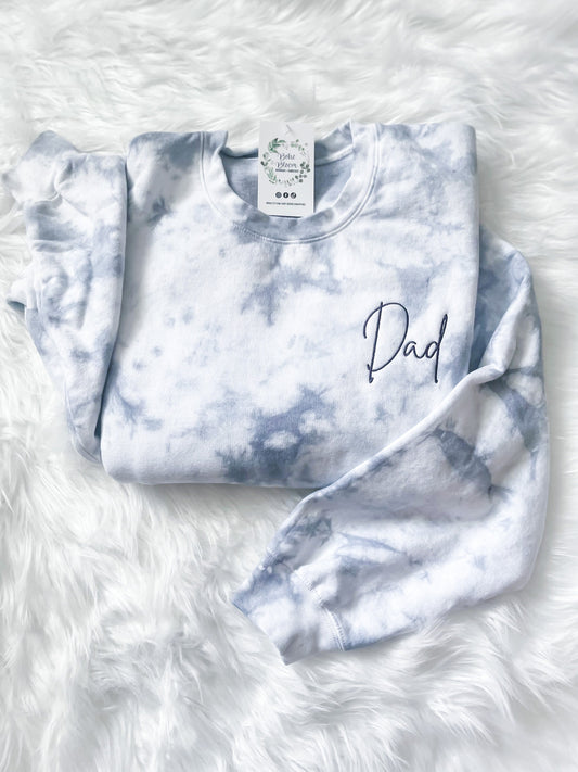 DAD Sweatshirt | Dad Embroidered Sweatshirt | Tie-Dye Dad Sweatshirt | New Dad Gift | Going Home Outfit  |