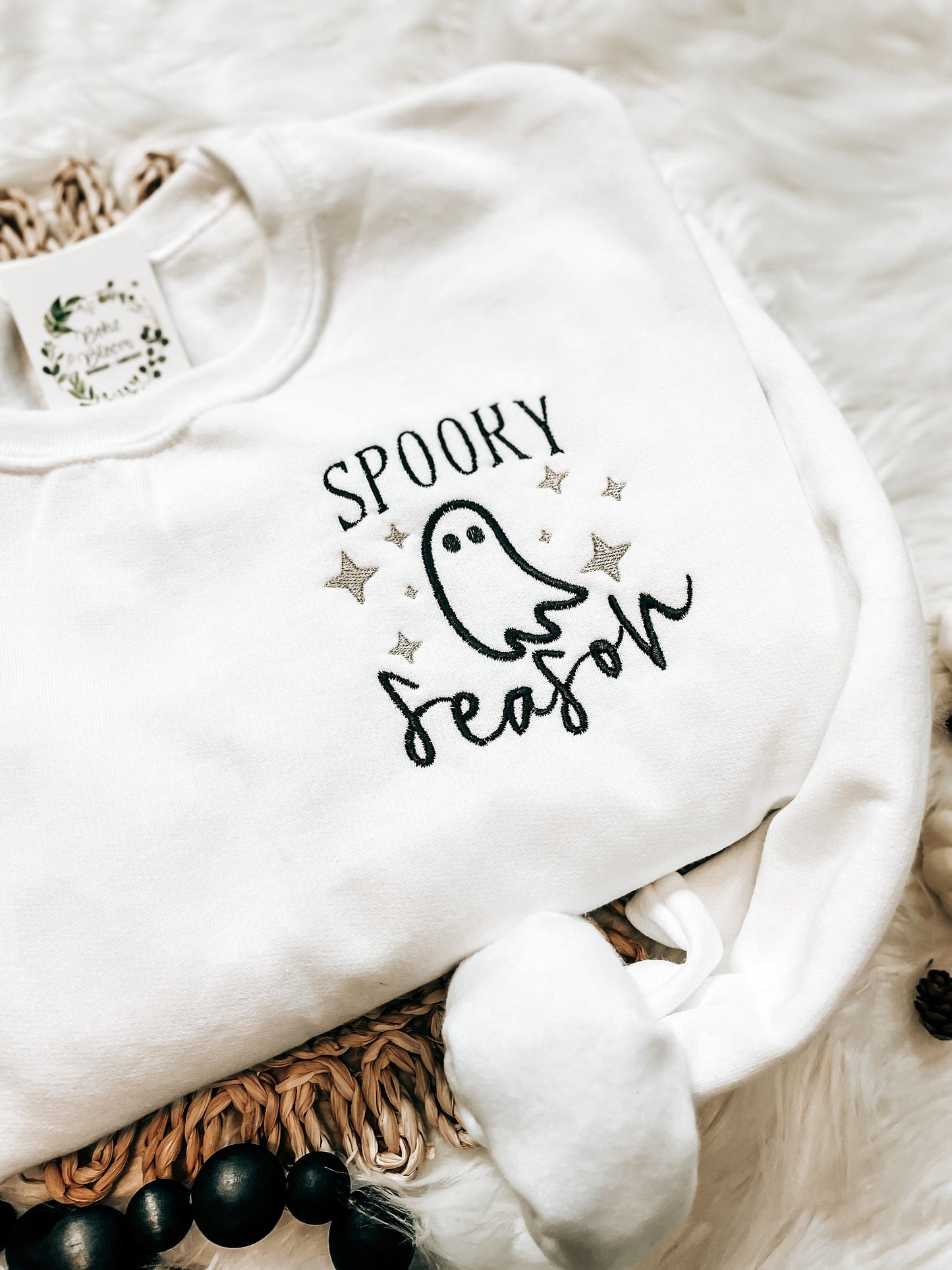 Spooky Season Halloween Sweatshirt | Cute Ghost Crewneck | Soft and cozy Autumn Pullover | Warm and Cozy Fall Sweaters | Halloween Gift