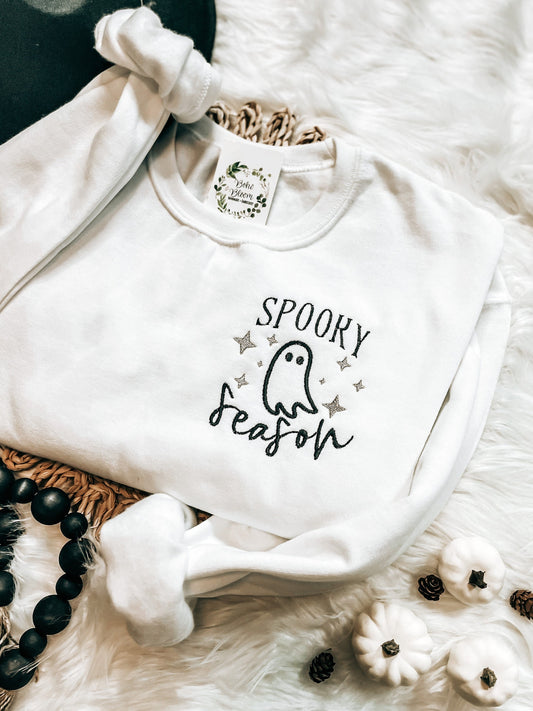 Spooky Season Halloween Sweatshirt | Cute Ghost Crewneck | Soft and cozy Autumn Pullover | Warm and Cozy Fall Sweaters | Halloween Gift