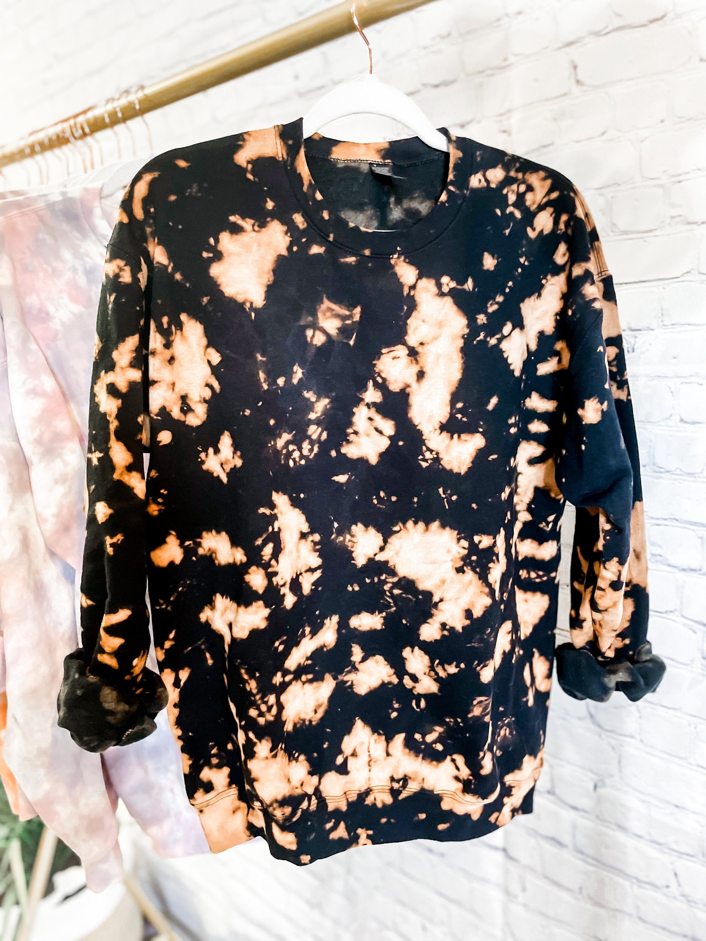 Reverse Tie Dye Bleached Sweatshirt Bleached Sweatshirt Tie Dye Sh